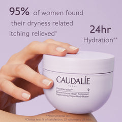 Caudalie creamy texture close-up delivering rich hydration benefits
