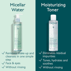 Caudalie Vinoclean bottle on a bathroom counter suggesting convenient daily use benefit