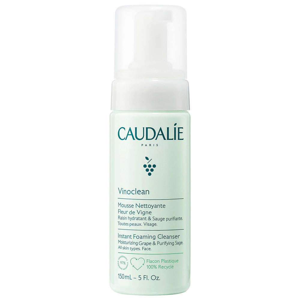 Caudalie front bottle showing product branding and clean design benefit
