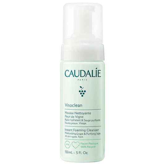 Caudalie front bottle showing product branding and clean design benefit
