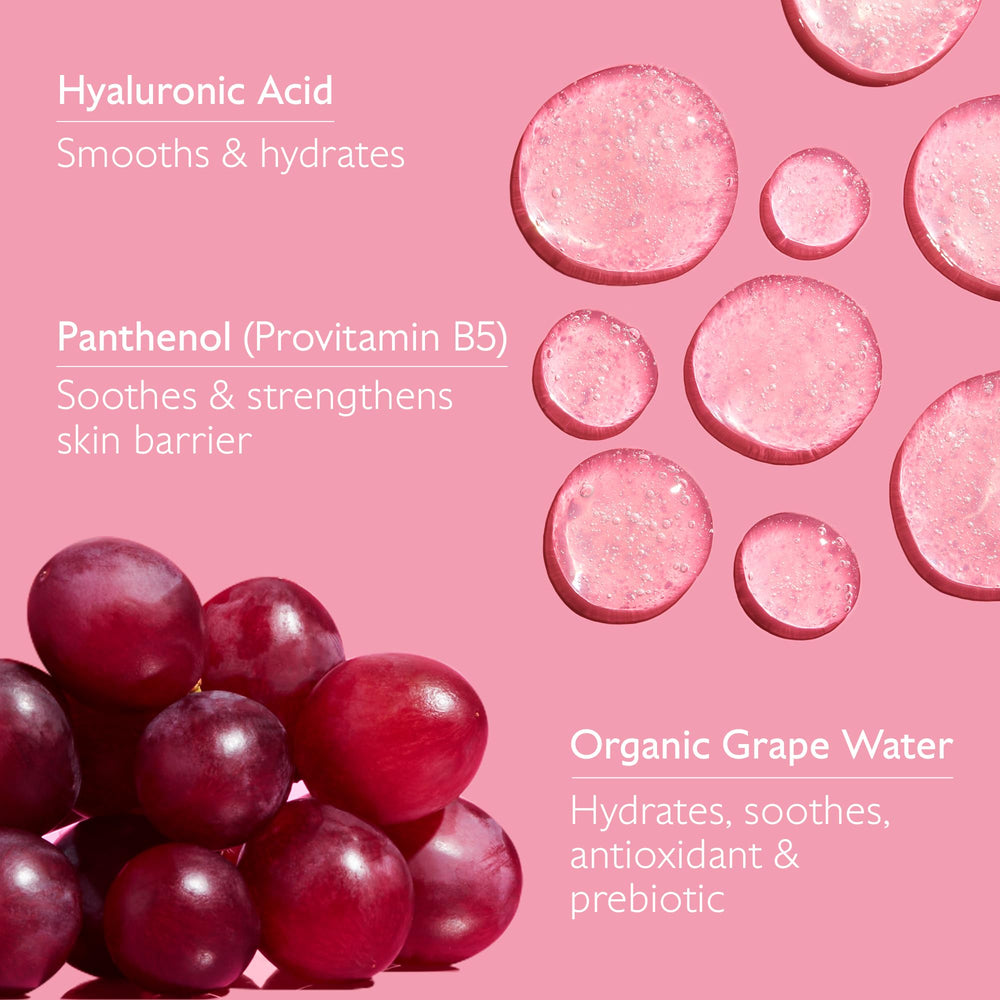 Caudalie VinoHydra foaming on damp skin, showing effective gentle cleansing benefit