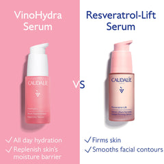 Caudalie VinoHydra next to a ruler showing the 30 mL compact size