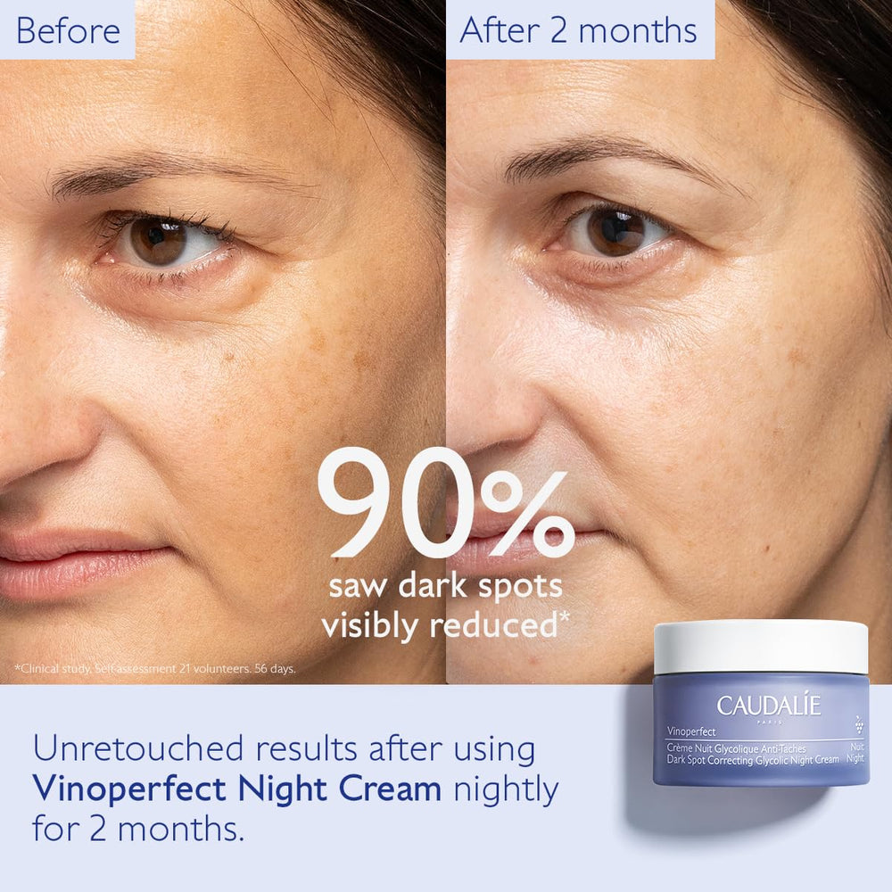 Caudalie open jar showing cream texture for overnight hydration