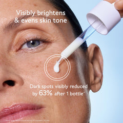 Caudalie close-up of Vinoperfect pump and label highlighting precision dispensing