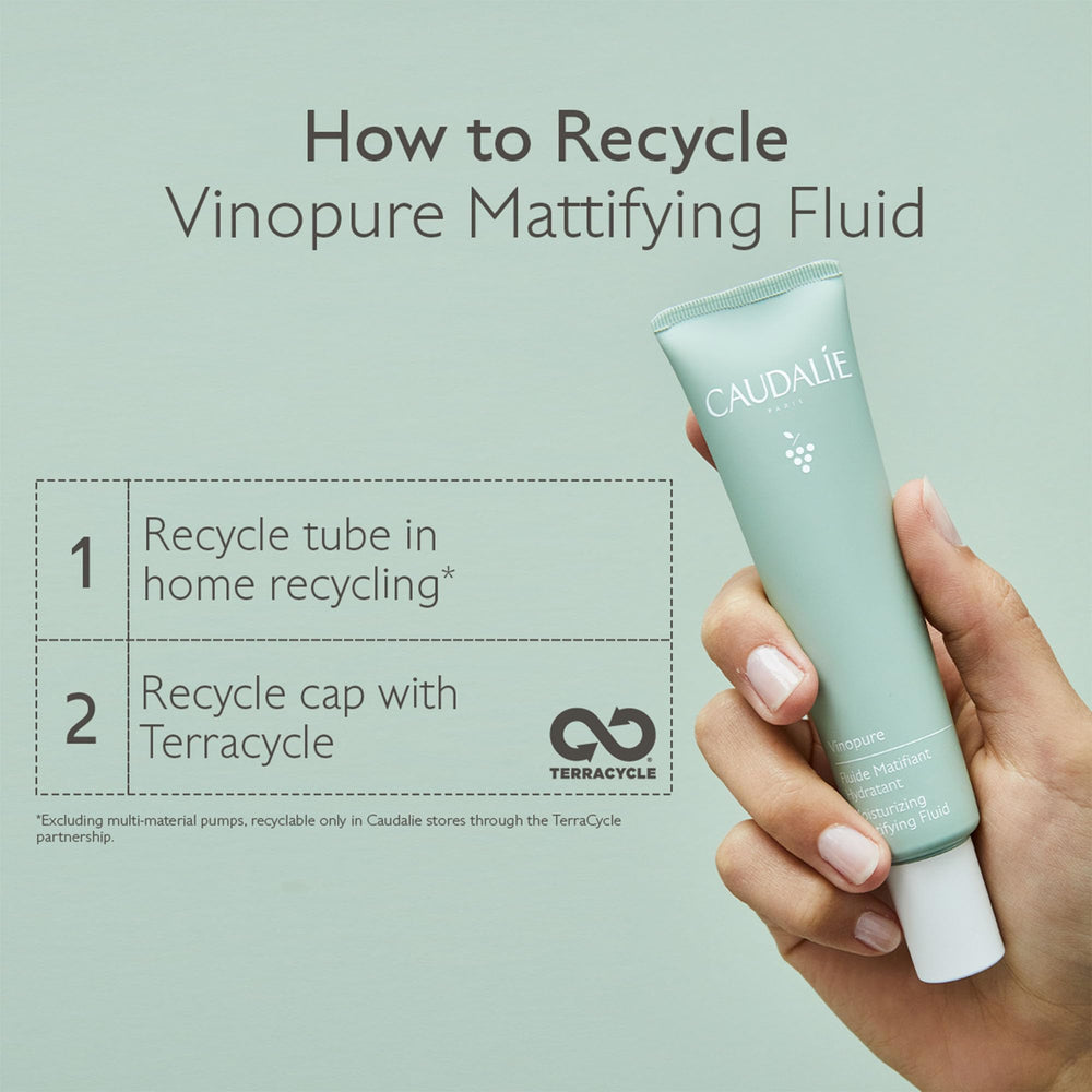 Caudalie Vinopure placed on bathroom shelf in lifestyle setting for daily use