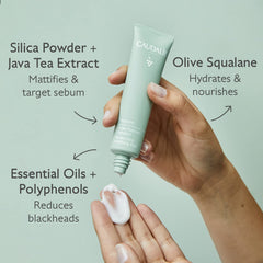 Caudalie ingredients display with grape and olive highlighting antioxidant benefits