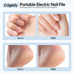 Ccigedy drill next to coin showing size and lightweight ease for travel