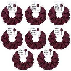 CEELGON packaged set front shows burgundy scrunchies and themed cards for gifting
