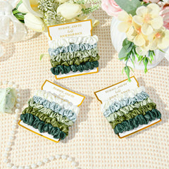 CEELGON five scrunchies attached to one card showing value and variety
