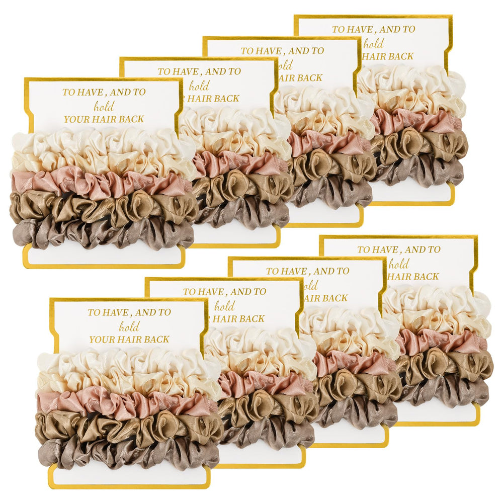 CEELGON front packaging showing eight gold-foil cards and scrunchies — elegant gifting