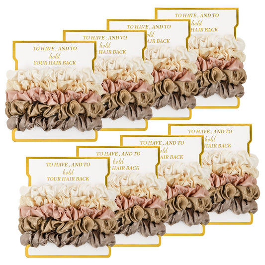 CEELGON front packaging showing eight gold-foil cards and scrunchies — elegant gifting