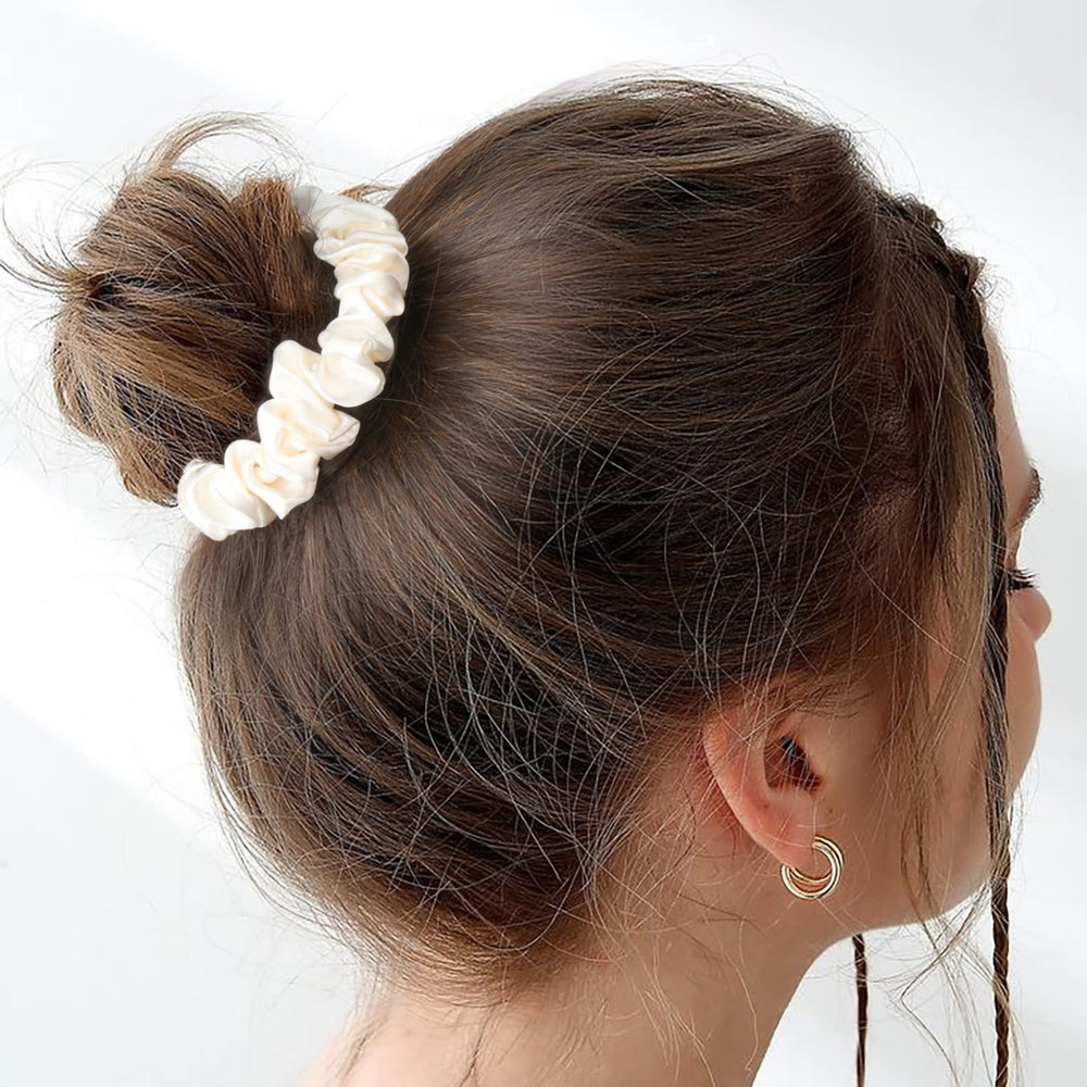 CEELGON scrunchie securing a ponytail to show practical hold and polished look
