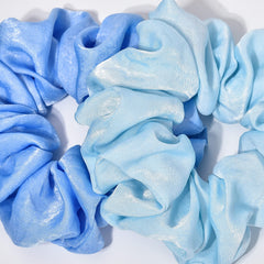 CEELGON scrunchies laid flat to show extra-large size and stretch for thick hair benefit