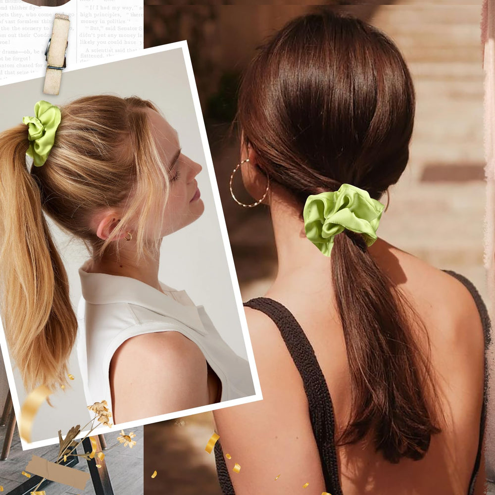 CEELGON scrunchie held in hand for size comparison showing comfortable, bulky-free fit