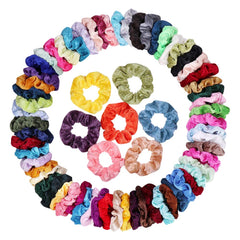 Cehomi scrunchies front view showing assorted colors and quantity benefit