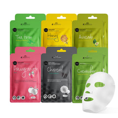 Celavi front packaging 12-pack showing mixed essence masks and convenience