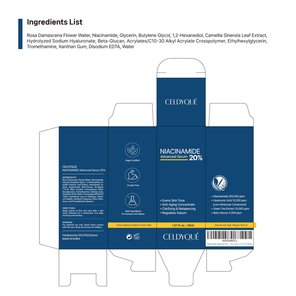 CELDYQUE recyclable box and bottle, signals sustainable packaging benefit