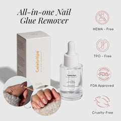 Clean natural nails after using Celebritips showing minimal residue and smooth surface benefit
