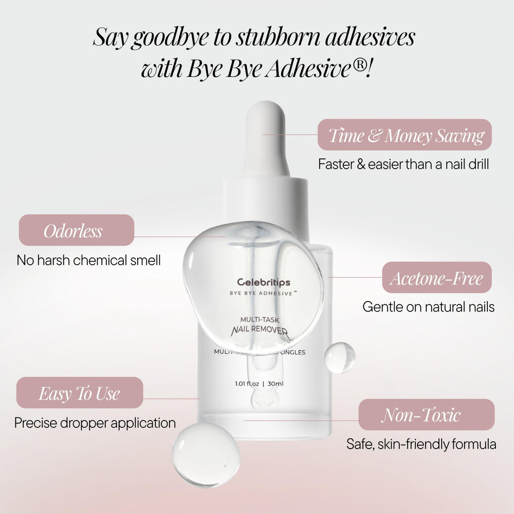 Celebritips clear solution texture close-up showing gentle, non-toxic formula benefit