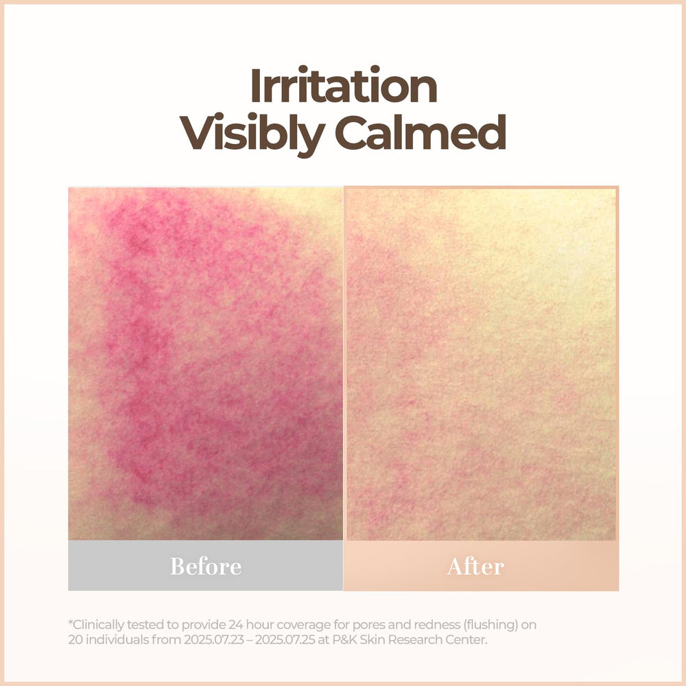 Cell Fusion C applied with sponge for even, skin-like coverage