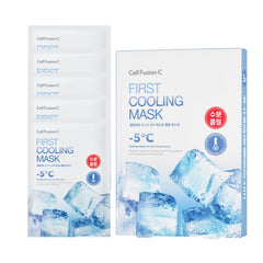Cell Fusion C front packaging showing cooling sheet mask and benefits