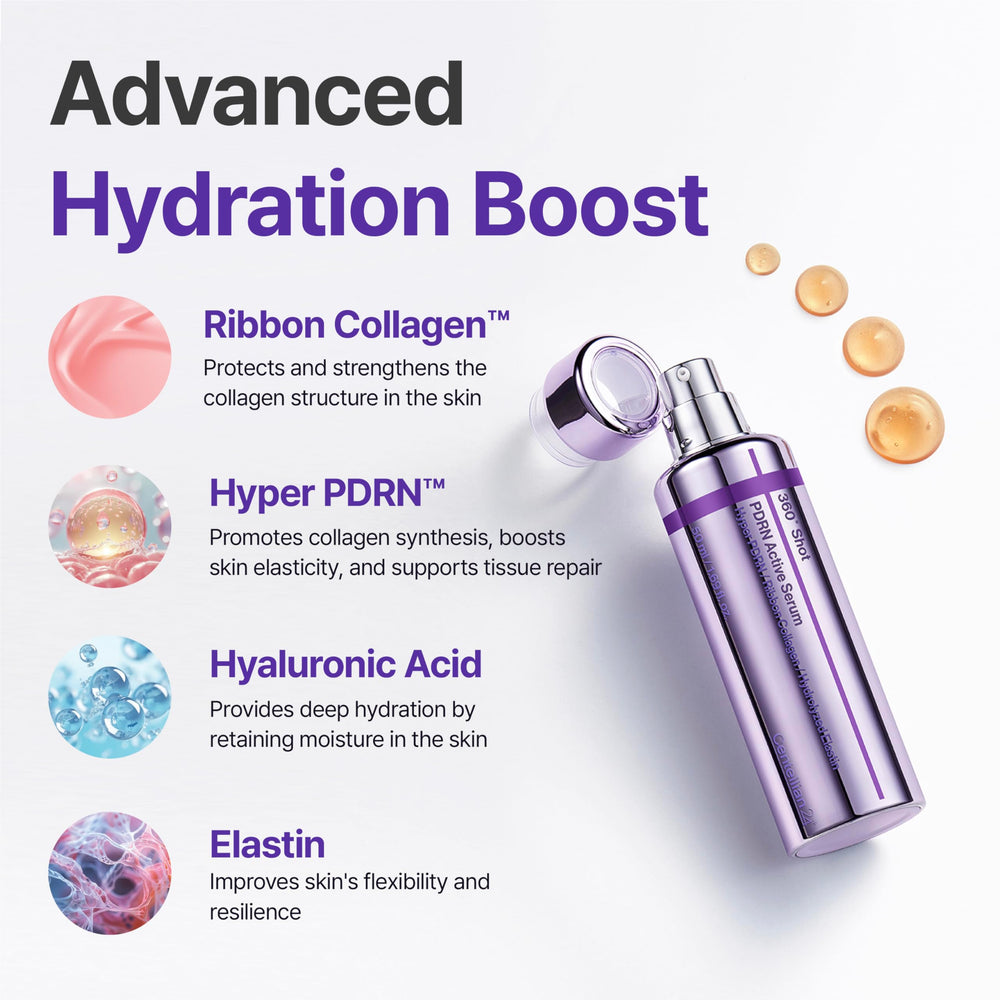 CENTELLIAN 24 applying serum to face with hands, targeted firming benefit