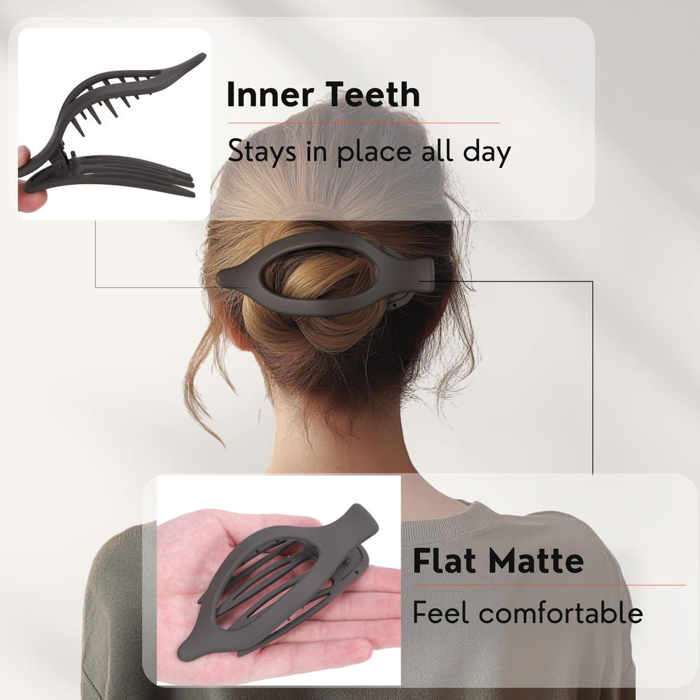 CENTSTAR clips securing hair in profile view showing comfortable, no pressure hold
