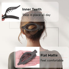 CENTSTAR clips securing hair in profile view showing comfortable, no pressure hold