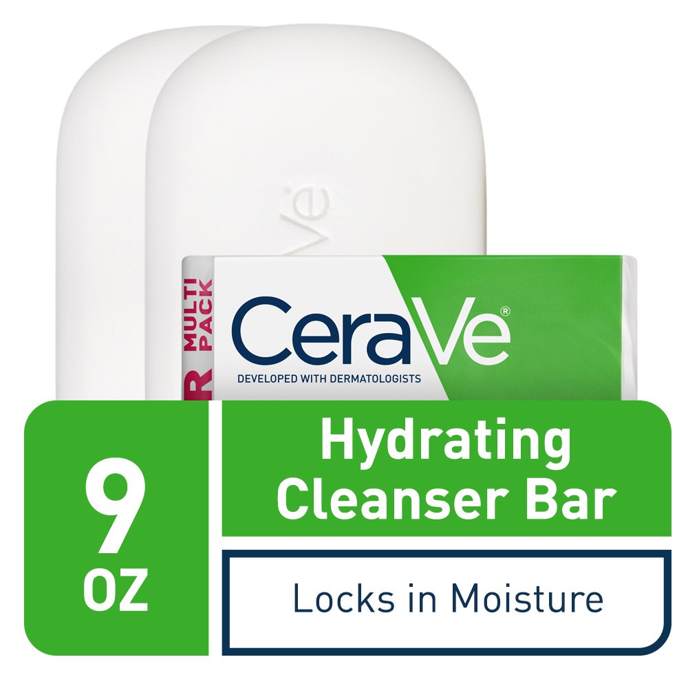 CeraVe close-up of bar texture highlighting embedded moisturizing cream