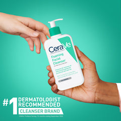CeraVe foam wiping off makeup illustrating effective cleansing benefit