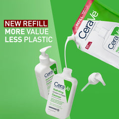CeraVe cream transforming to foam close-up demonstrating gentle cleansing action