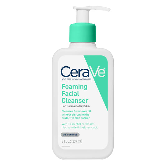 CeraVe front packaging showing clear bottle and brand for reliable cleansing