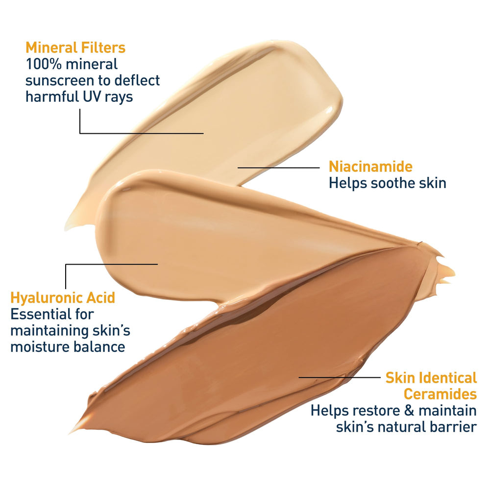 CeraVe sheer tint medium shade swatches showing natural even glow benefits