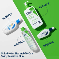 CeraVe toner on cotton pad removing residue and prepping skin benefits