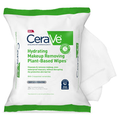 CeraVe front packaging showing 25-count biodegradable wipes and benefits