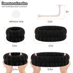 CERETIA headband in use during facial routine keeping hair dry and out of face