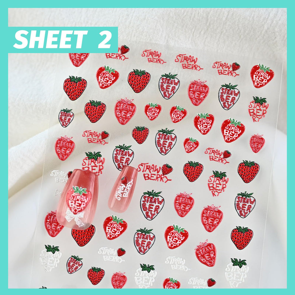 cestsiren stickers applied on painted nails demonstrating instant decorative manicure benefit