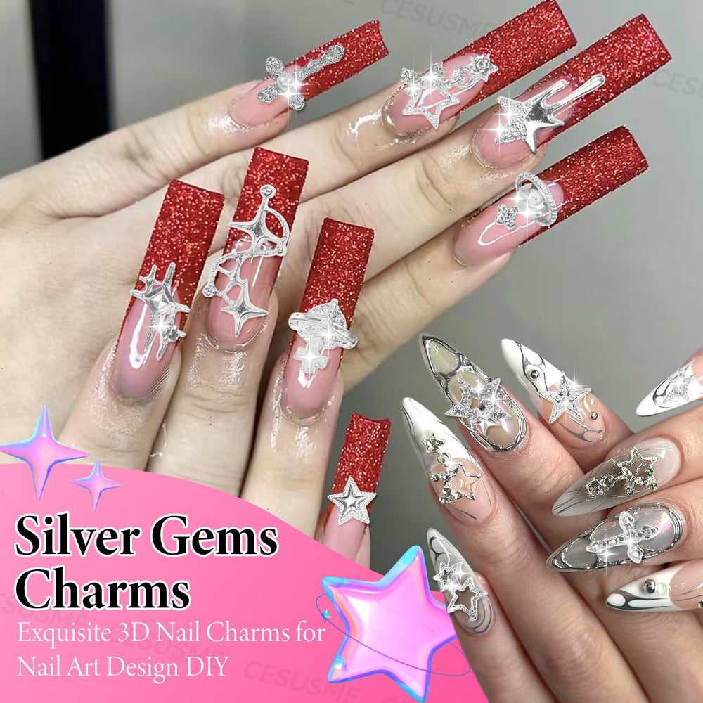 CESUSME mixed charms and gems display illustrating layering possibilities and creative variety