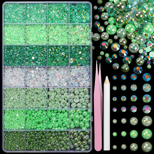CESUSME front packaging showing green rhinestones kit and quantity benefits
