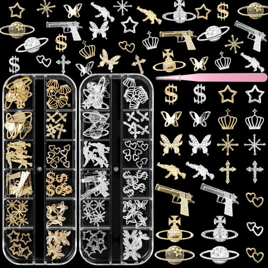 CESUSME front packaging showing mixed silver gold charms and quantity benefit