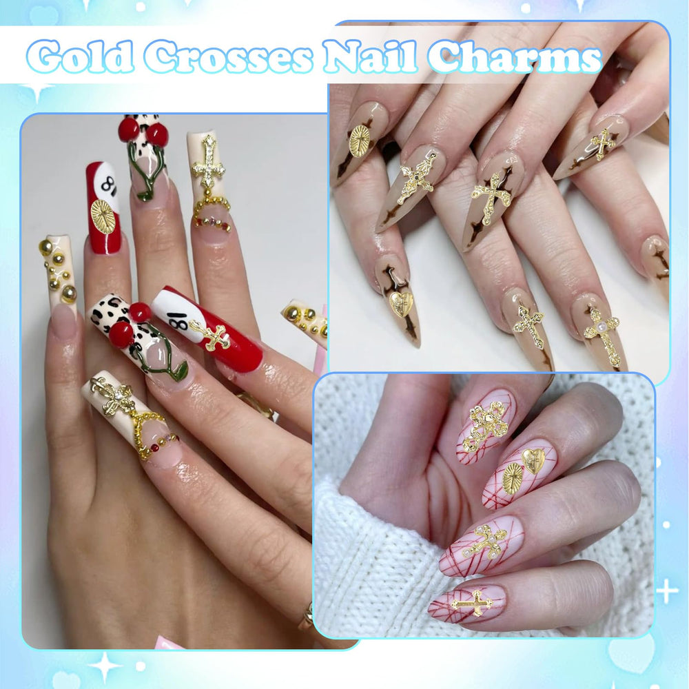 CESUSME hands with finished manicure highlighting polished gold accents