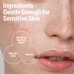 Cetaphil label close-up showing 2% salicylic acid and targeted pore benefit
