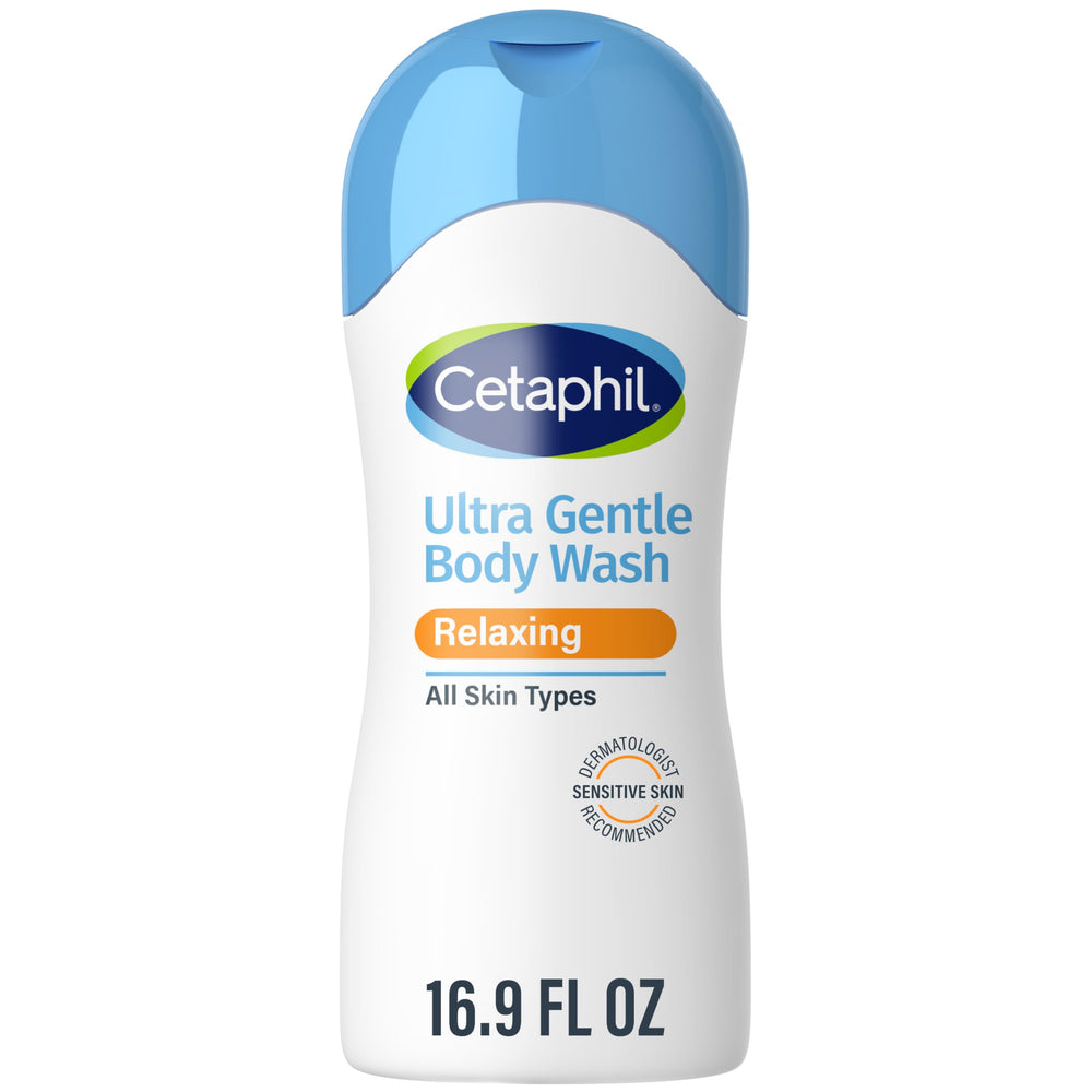 Cetaphil bottle front view showing product and calm benefit