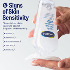 Cetaphil bottle close-up with cap and label for easy identification benefit