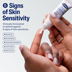 Cetaphil serum texture on fingertip showing fast absorbing hydration benefit