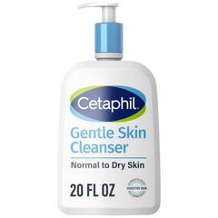 Cetaphil front packaging 20 oz showing gentle cleanser and size benefit