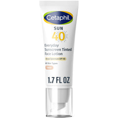 Cetaphil front packaging travel size showing SPF 40 and tinted finish benefit