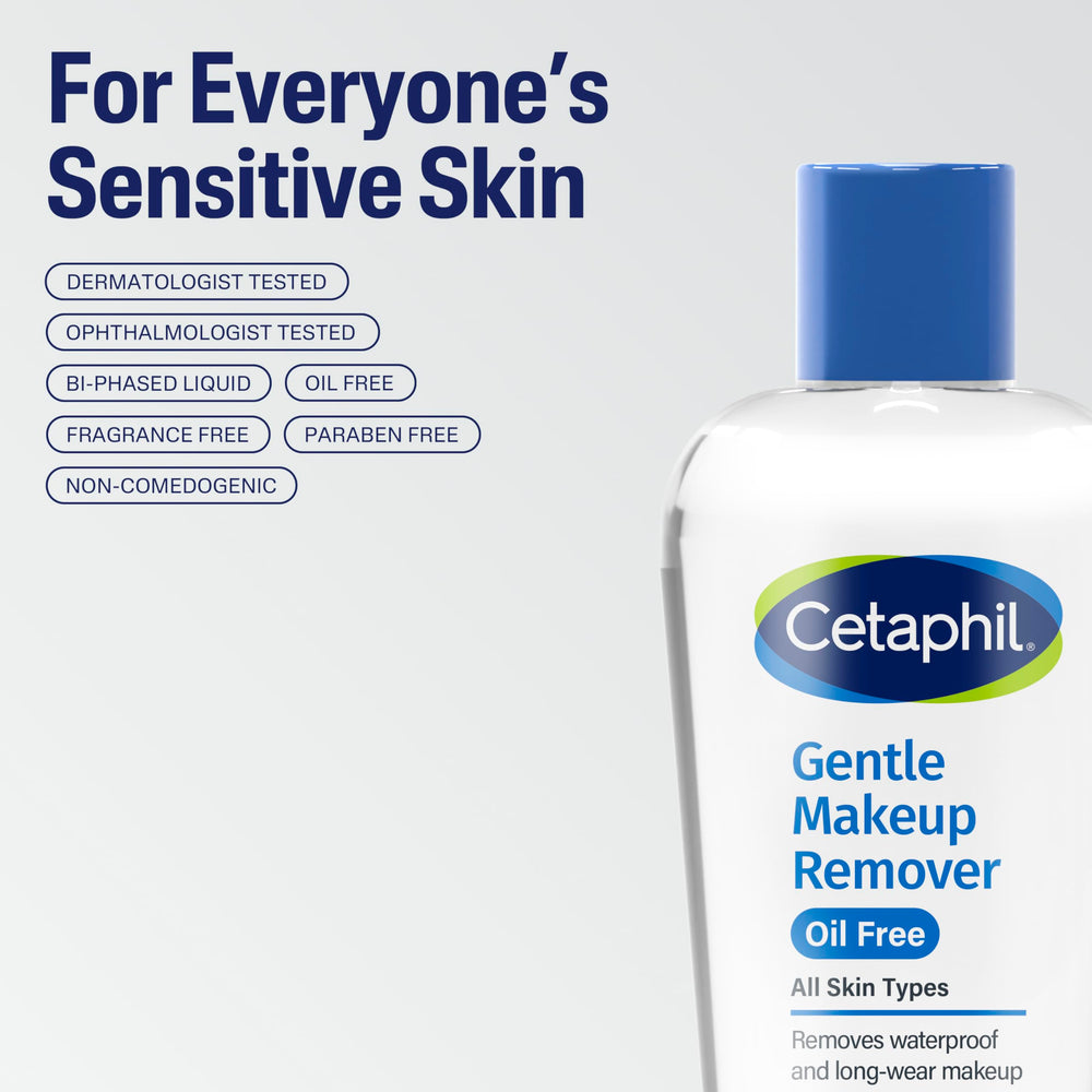 Cetaphil ingredients display with aloe and ginseng for soothing benefit