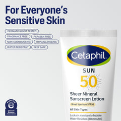 Close-up of Cetaphil ingredient label highlighting zinc oxide and titanium dioxide filters