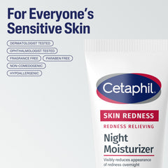 Cetaphil night cream on a bedside table illustrating easy nightly routine and travel convenience